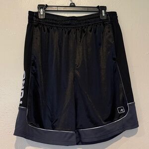 AND1 Men's Black and Gray Athletic Shorts